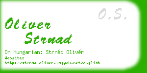 oliver strnad business card
